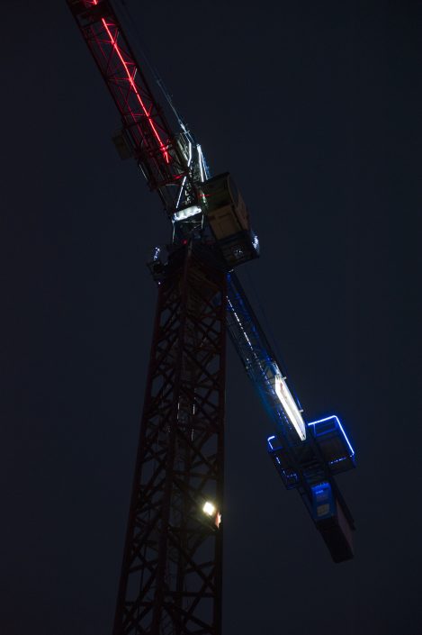 Cobat Constructions Chantier Bourg la Reine Grue de Nuit